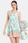 Zelocity Elastane Blended Slip-On Swimdress with Removable Pads - Mock Orange — thumbnail 1